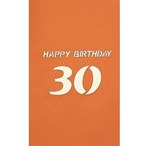Origami Surprise 3D wenskaart Happy Birthday 30e verjaardag