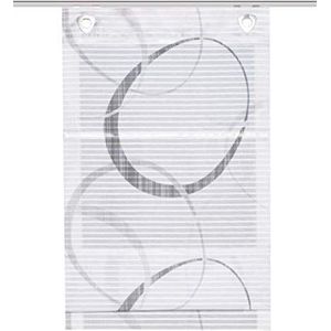 Home Fashion Magnetisch rolgordijn met dwarsstrepen, grijs, 130 x 45 cm