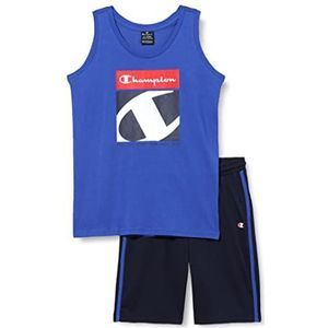 Champion Legacy Graphic Shop T-shirt voor jongens en lange shorts, (kobaltblauw/marineblauw)