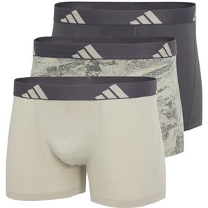 Adidas Set van 3 boxershorts voor heren, Active Flex katoen, grijs/camo/groen, Assorted_4am002, XXL