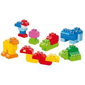 Ecoiffier Toys -1389 - Opbergdoos en Abrick-stapelstenen - Bouwspel voor kinderen - 275 stukjes - Vanaf 18 maanden - Made in France