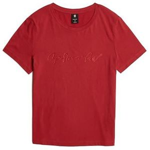 G-Star RAW G-Script Shiny Regular T-shirt, rood (Baron D25064-a870-1828), XXL, Rood (Baron D25064-a870-1828)