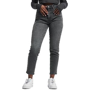 ONLY Stretch jeans voor dames | ONLEMILY rechte broek met hoge taille | klassiek denim ontwerp rechte broek kleuren grijs maat: 33W/32L, grijs, 33W/32L, grijs.