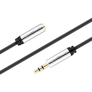 Sentivus Audio-verlenging, 3,5 mm stekker, 3,5 mm aansluiting, 5,00 m, zwart