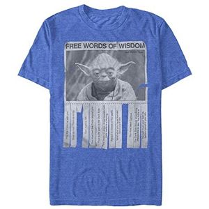 Star Wars Star Wars T-shirt voor heren, woorden van wijsheid, uniseks, Premium Royal Heather