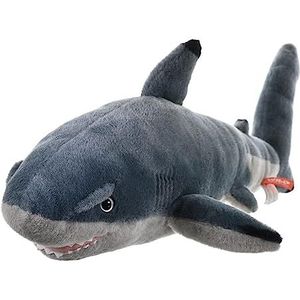 Wild Republic Cuddlekins pluche haai met zwarte punt, knuffeldier, cadeau voor kinderen, 60 cm