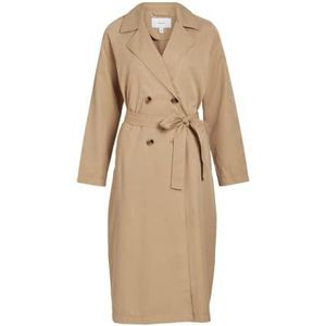 Vila Lange trenchcoat Vijancine L/S - Noos Trenchcoat voor dames, Cornstalk