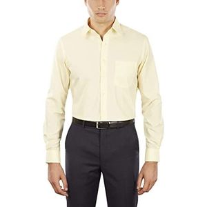 Van Heusen Poplin Fitted Solid Point Collar Dress Shirt Heren, Citroen Glaze