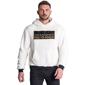 Gianni Kavanagh White Denver Sherpa Hoodie voor heren, Wit.