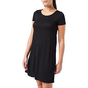 Only Onlbera Back Lace Up S/S Jurk JRS Noos Damesjurk, Zwart