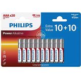 Philips AAA-Batterijen - LR03/1.5V - 20 Stuks - Alkaline Batterij-Pack