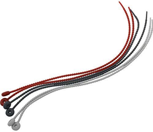 Westmark 15242280 Bak- en braadsnoerset, 6-delig, siliconen, lengte: elk 40,5 cm, rood/lichtgrijs/donkergrijs, 15242280