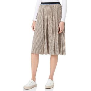 TOM TAILOR Midi 24612 Camel Small Check dames plooirok 48, 24612 - Camel Small Check