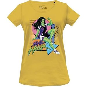 Marvel Woshehuts006 T-shirt voor dames, 1 stuk, Geel.