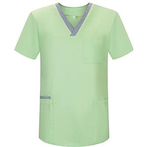 MISEMIYA - Waterval unisex medische verpleegkundige uniform reiniging van het werk esthetiek dierenarts sanitair hotel - Ref. G713, groen (Verde Manzana 47)