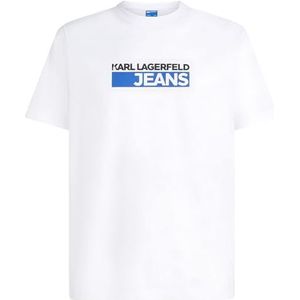 Karl Lagerfeld Jeans T-shirt slim avec logo pour homme, blanc, t-shirt, Blanc., L