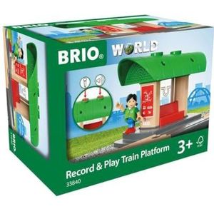 BRIO World 33840 wandelhof met opnamefunctie - spoorweghouder voor de BRIO houten baan - kinderspeelgoed aanbevolen voor kinderen vanaf 3 jaar