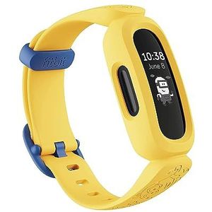 Fitbit Ace 3 Activity Tracker, uniseks, jeugd, zwart/minions geel, eenheidsmaat