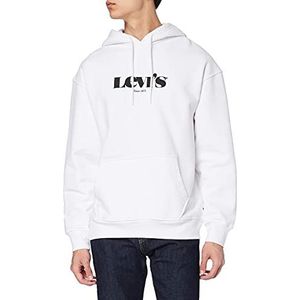 Levi's Relaxed Graphic Po Hoodie voor heren, MV logo wit