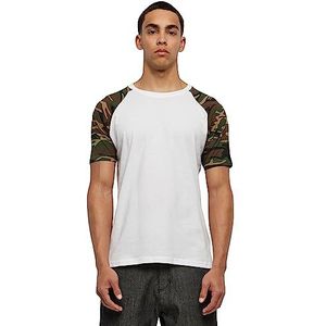 Urban Classics - Raglan Contrast Heren T-shirt - Wit