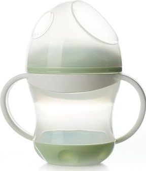 THERMOBABY - Lekvrije babybeker 180 ml met zachte siliconen tuit - Ergonomische handgrepen - Hygiënisch deksel - Gemakkelijk te reinigen