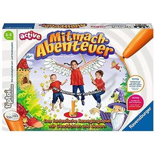 Ravensburger tiptoi ACTIVE spel 00076, deelnemend avontuur, bewegingsspel vanaf 3 jaar, met verhalen, mooie liedjes en grappige rijmpjes