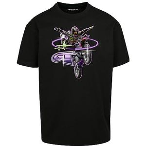 Mister Tee T-shirt unisexe Moto GT surdimensionné, look grandes tailles, en coton, très confortable à porter, convient à toutes les tenues, disponible en plusieurs couleurs, tailles XS à 5XL, Noir, L