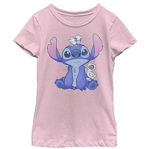 Disney Lilo & Stitch And Ducks Happy Cute Portret Girls T-shirt, roze, Roze