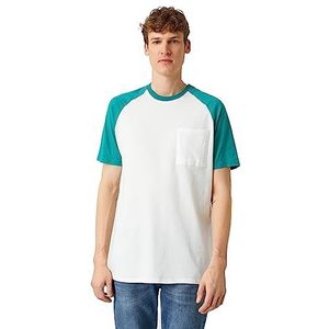 Koton T-shirt met raglanmouwen voor heren, groen (787)