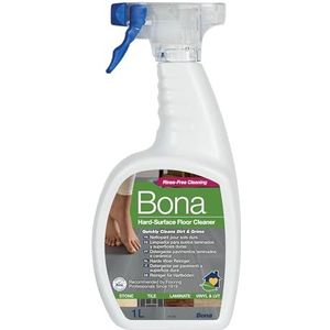 Bona - Reiniger voor harde vloeren - Spray 1L - Laminaat Parketreiniger - PVC - Tegels - Residuvrij en droogt snel
