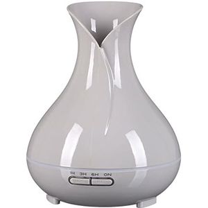 SIXTOL Vulcan Aroma-diffuser van lichtgrijs hout, 350 ml, ultrasone luchtbevochtiger, voor het bevochtigen en parfumeren van huis, slaapkamer, kantoor, aromatherapie, voor etherische oliën