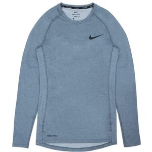 Nike M NP Top Ls Tight heren T-shirt met lange mouwen, Smoke Grey/Lt Smoke Grey/Black