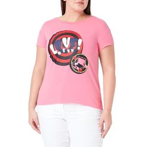 Love Moschino T-shirt à manches courtes pour femme, fuchsia, 44