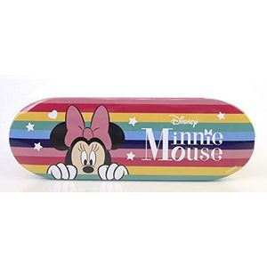 Markwins Minnie Mouse Adventure Lip & Face Tin Set Trucs voor kinderen - Minnie Latex pennenetui met trucs set en kleurrijke accessoires, spelletjes en cadeaus voor kinderen (70 g)
