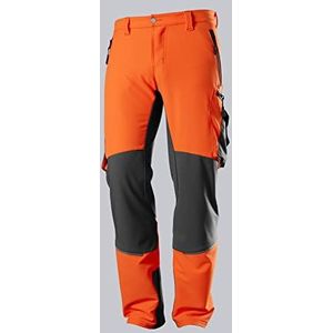 BP 1864-883-6556 Pantalon super stretch 91% polyester/9% élasthanne, orange chaud/anthracite, coupe moderne, taille 54N