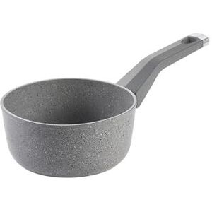 MOPITA CLASSICO braadpan met antiaanbaklaag, diameter 16 cm, inductiepan en voor alle kookplaten, 5-laagse coating, antislip soft-touch-handgreep, steeneffect, gemaakt in Italië