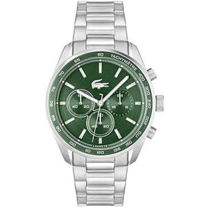 Lacoste Herenhorloge - kwarts analoog - armband van roestvrij staal - 2011346, groen, Groen