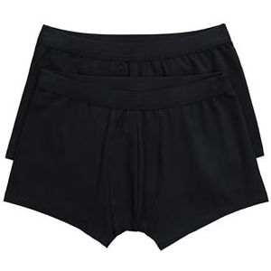 JP 1880, Lot de 2 culottes pour homme, grandes tailles, coupe ventrale, coton biologique, Noir, XXL