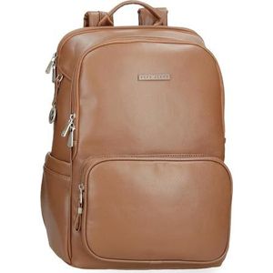 Laptoptas - Bruin - Synthetisch Leer - Gewatteerd Vak voor Laptop