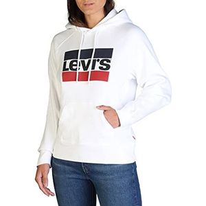 Levi's Graphic Sport Hoodie voor dames, wit (Sportswear Hoodiee White 0001)