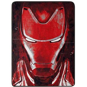 Marvel 's Avengers Endgame, ""Iron Man's Threat"" Micro Raschel Throw Blanket, 46 x 60 inch, Multi Color