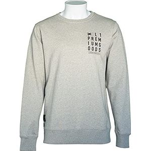 L1 Premium Goods Stack Crew Sweater voor heren, grafiet gemêleerd, XL, grafiet gemêleerd