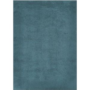 andiamo San Paolo Modern en elegant hoogpolig tapijt voor woonkamer, slaapkamer, 100% polyester, poolhoogte ca. 27 mm, geschikt voor vloerverwarming, 60 x 130 cm, petrol