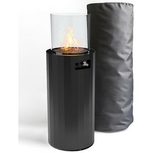 Planika BINO Draagbare gashaard voor terras en terras, propaangasverwarming voor je tuin en terras met beschermhoes