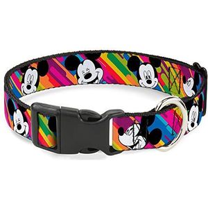 Buckle Down Mickey Mouse Expressions Halsketting met clip, kunststof, wit/zwart