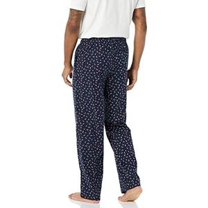 Amazon Essentials Flanellen pyjamabroek voor heren (verkrijgbaar in grote maat), kasjmierpatroon, marineblauw, maat XXL