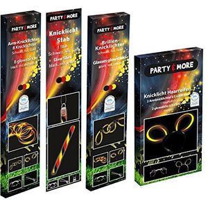 Comet Feuerwerk Party & More Germany Party Set haarband bril armbanden en lichtstaven fan set EM wereldkampioenschap