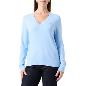 Tommy Hilfiger Co Ww0ww40098 Jersey trui voor dames, Blauw (afwasblauw)