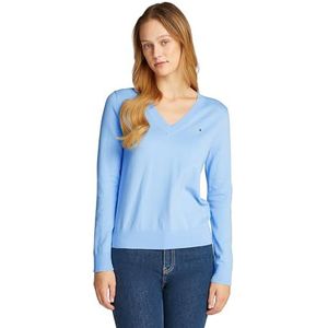 Tommy Hilfiger Co Ww0ww40098 Jersey trui voor dames, Blauw (afwasblauw)