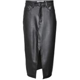 VERO MODA Vmveri Hr Calf Pl Noos Rok voor dames, zwart.